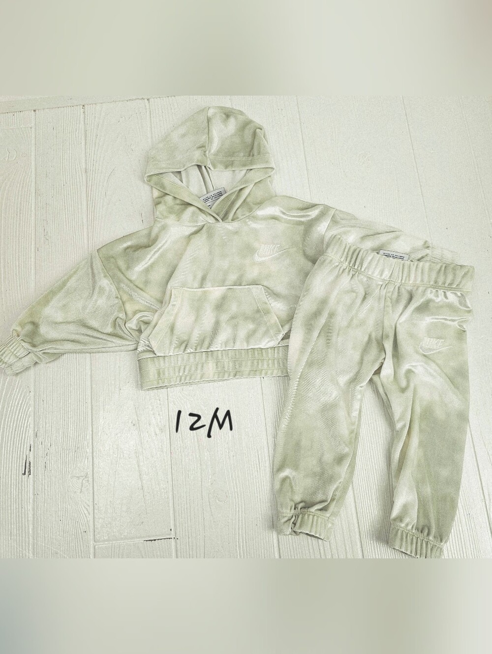 Nike Velour Baby Girls Tracksuit 12M